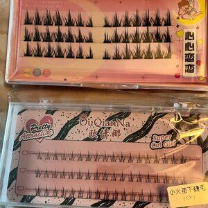 False Eyelashes Clusters Set upper + lower professional